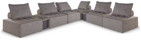 Bree Zee - Outdoor Sectional Dark Brown 8-Piece Outdoor Sectional With Consoles by Signature Design by Ashley® | Bel Furniture