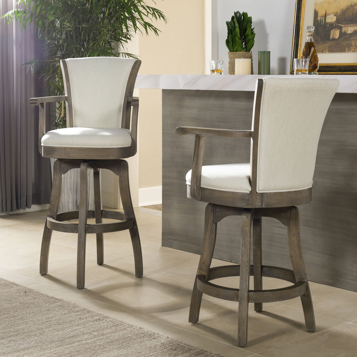 Williams - Swivel Counter Height Bar Stool by Jennifer Taylor Home | Bel Furniture