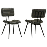 Misty - Leather Upholstered Dining Chair (Set of 2) - Espresso by CoasterEssence | Bel Furniture