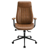 Ranger - Upholstered Adjustable Home Office Desk Chair - Brown by CoasterEveryday | Bel Furniture
