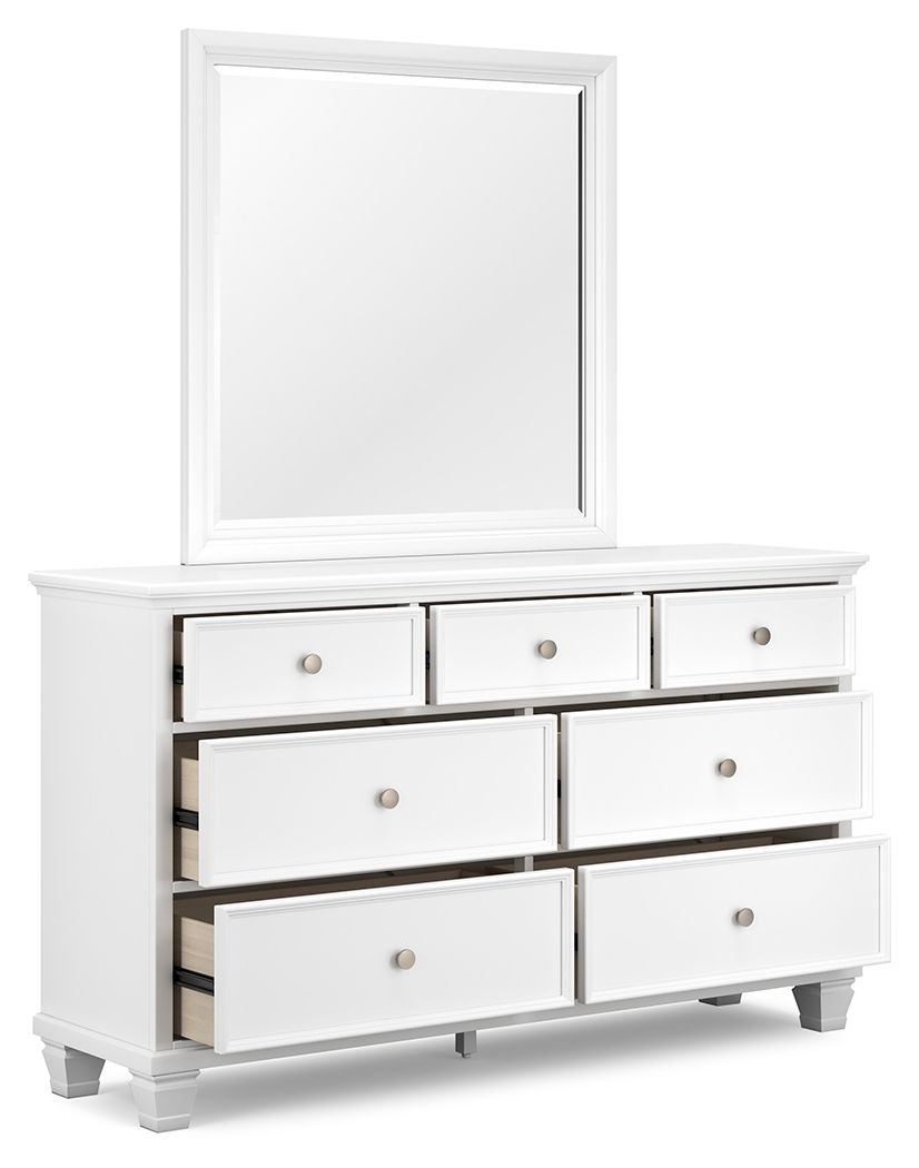 Fortman - White - Dresser And Mirror by Signature Design by Ashley® | Bel Furniture
