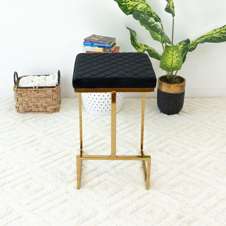 Joel - Mid Century Modern Luxury Upholstered Stool - view 6