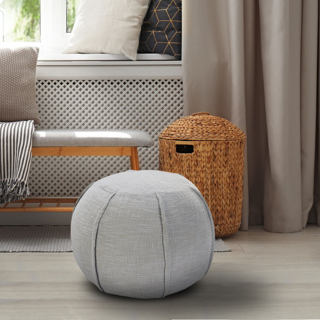 Ottoman Cotton Round - Gray