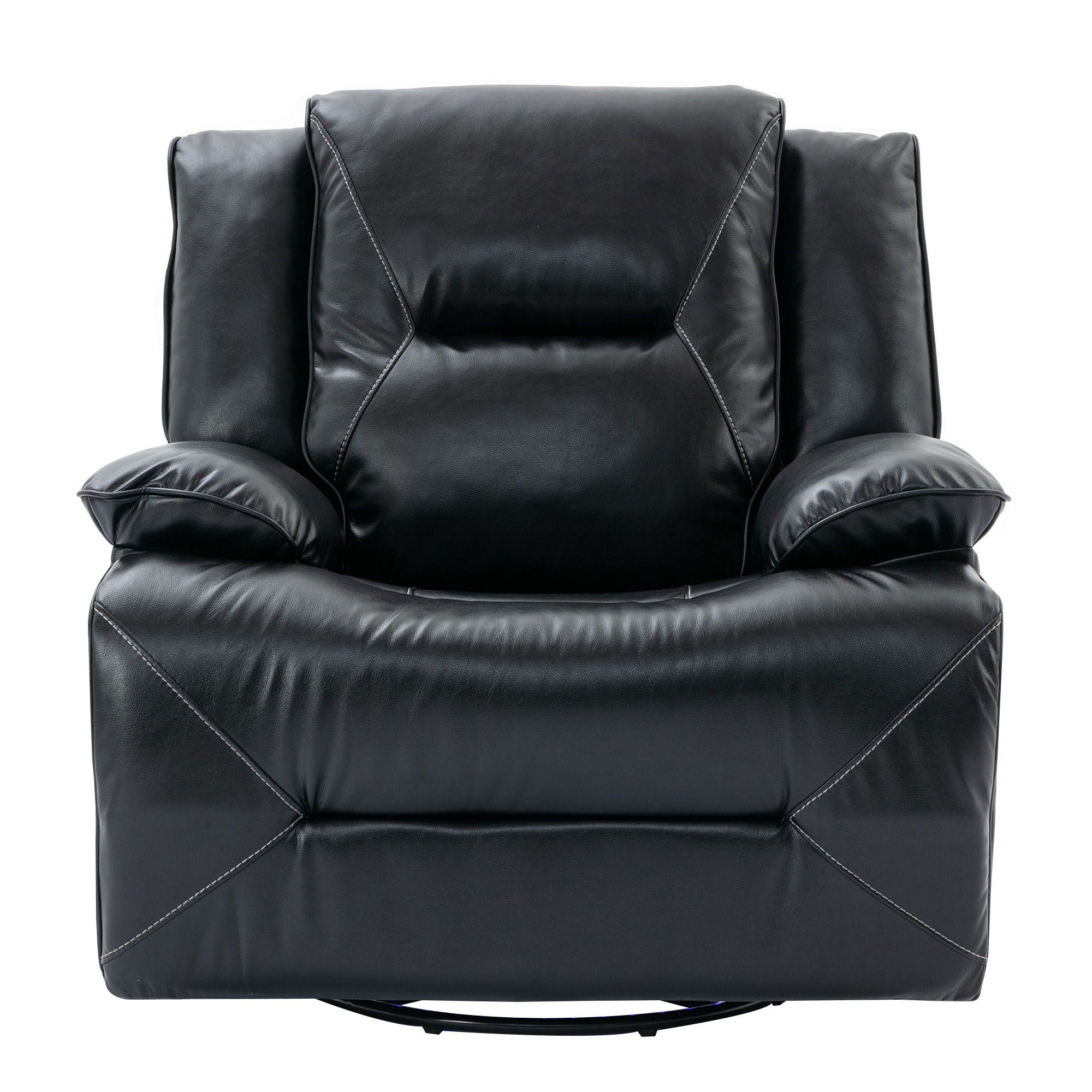 Home Theater Recliner Set Manual Recliner Chair With A Led Light Strip Two Built-In Cup Holders For Living Room