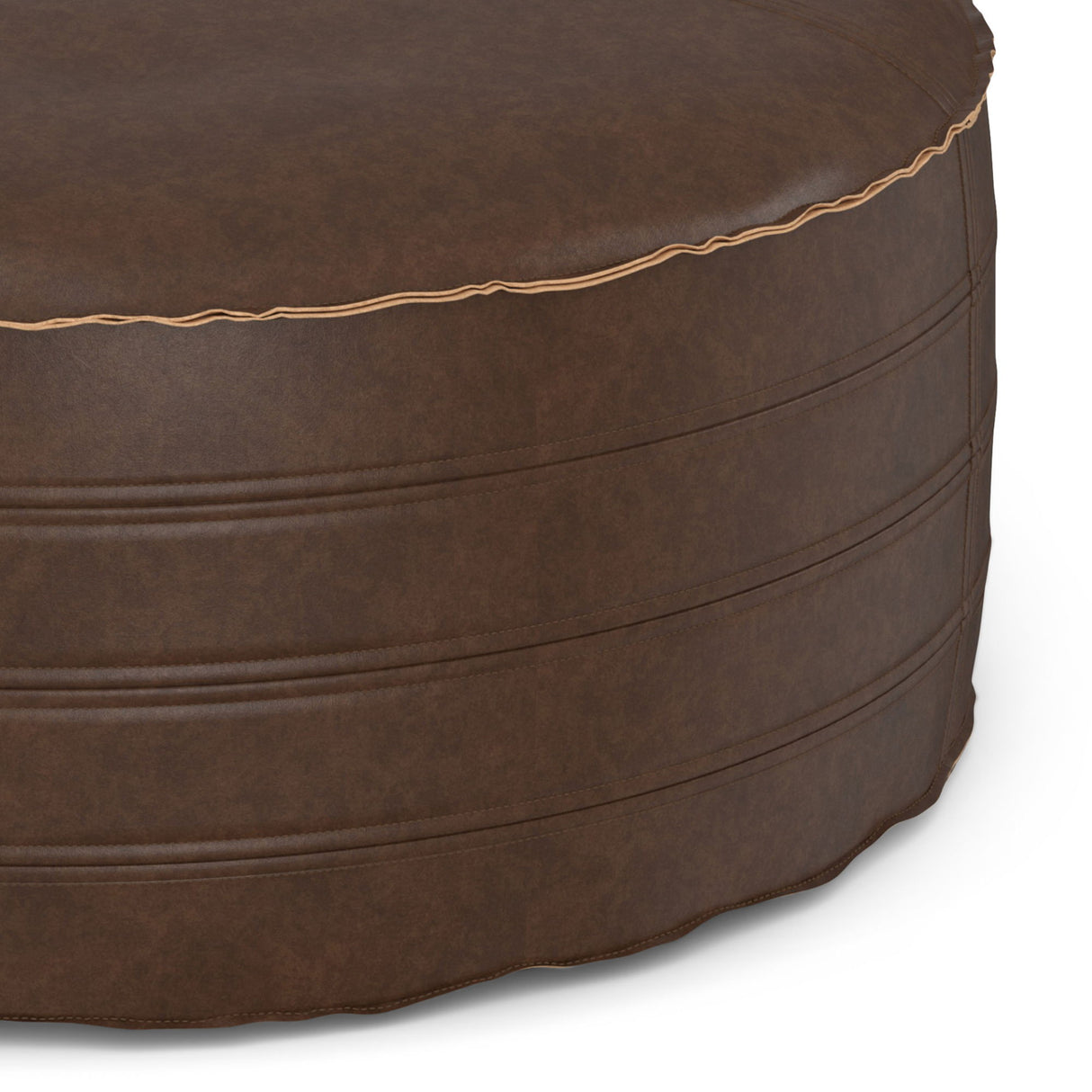 Brody - Round Pouf by Simpli-Home | Bel Furniture
