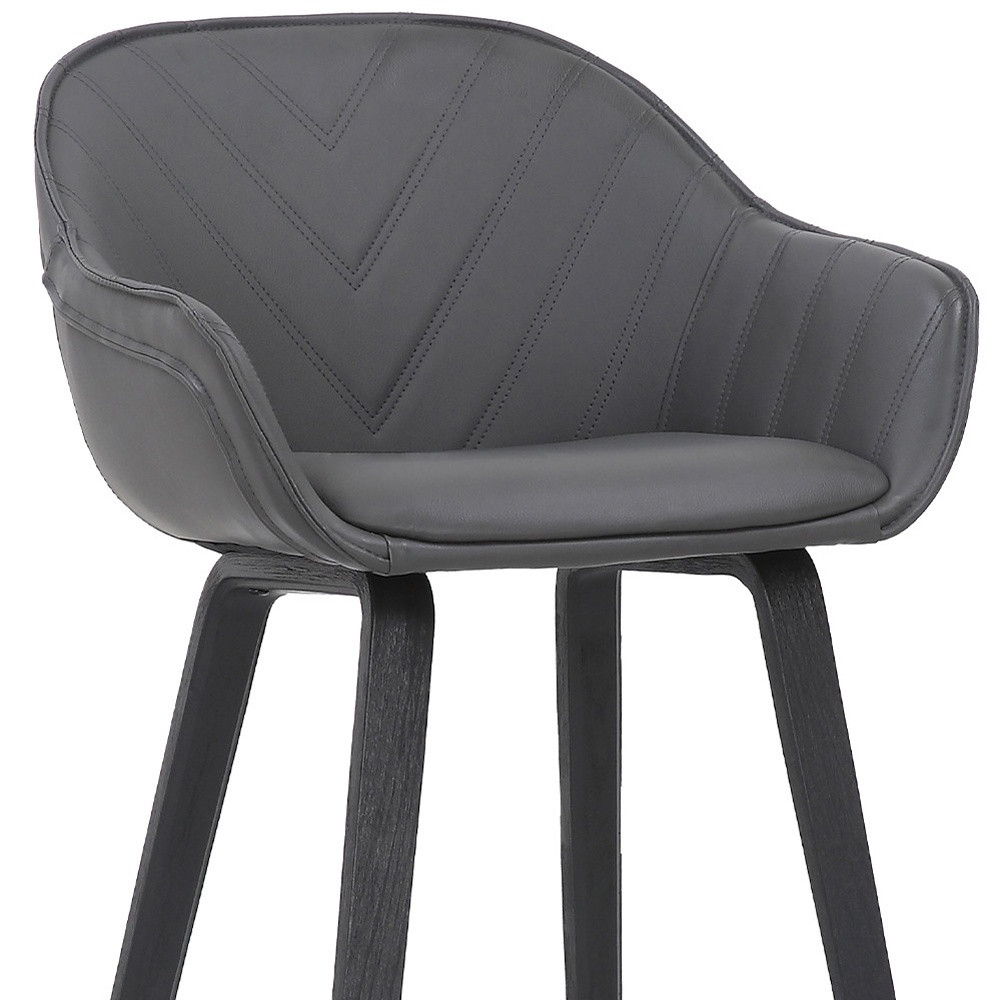 Iron Bar Height Bar Chair - Gray / Black