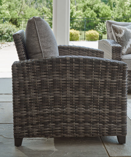 Oasis Court - Gray - Sofa, Chairs, Table Set (Set of 4) by Signature Design by Ashley® | Bel Furniture
