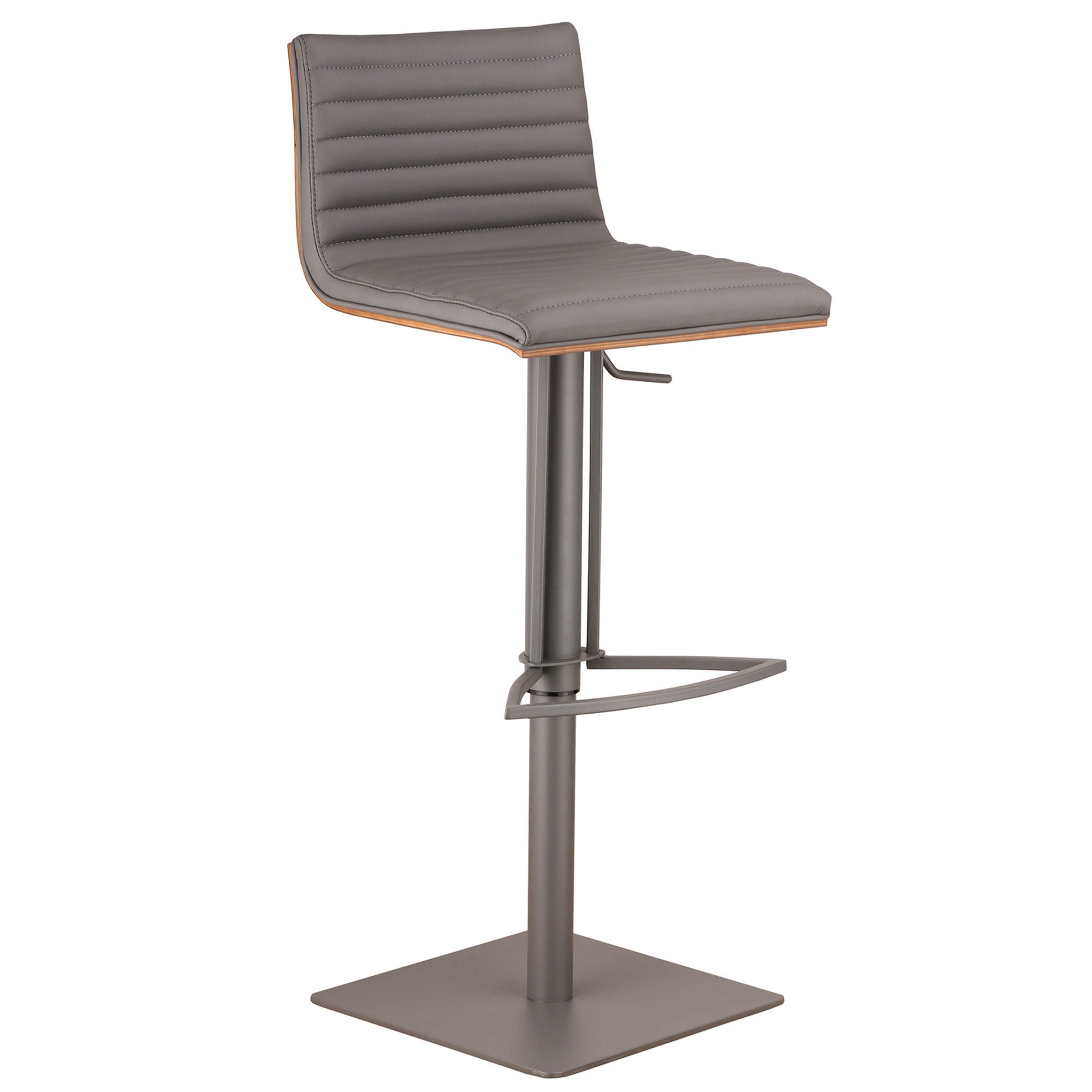 Swivel Low Back Adjustable Height Bar Chair - Gray