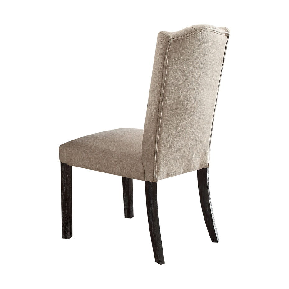 Gerardo - Linen Weathered Dining Chair (Set of 2) - Beige