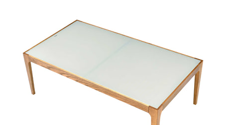 Gwynn - Frosted Glass Top Coffee Table - Natural by Urban Nest | Bel Furniture