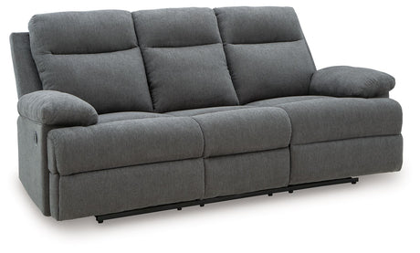 Side-Swipe - Reclining Sofa With Drop Down Table Dark Gray by Signature Design by Ashley® | Bel Furniture