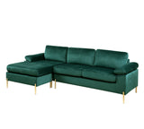 Shannon - Velvet Sectional Sofa With Chaise by Cynthia's Furniture | Bel Furniture