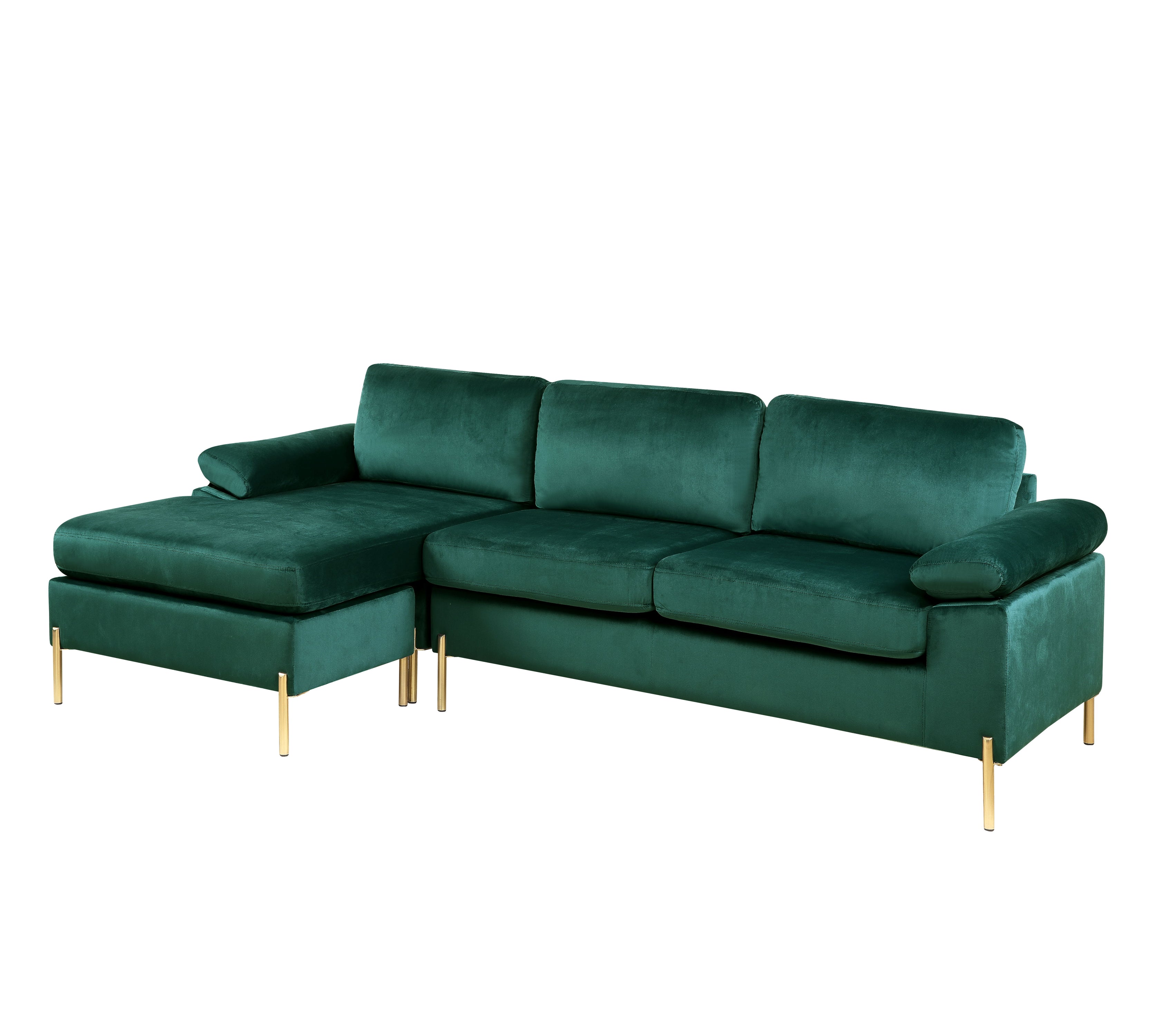 Shannon - Velvet Sectional Sofa With Chaise