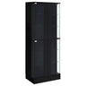 Cabra - 4-door LED Curio Display Cabinet Black by Coaster Fine Furniture | Bel Furniture