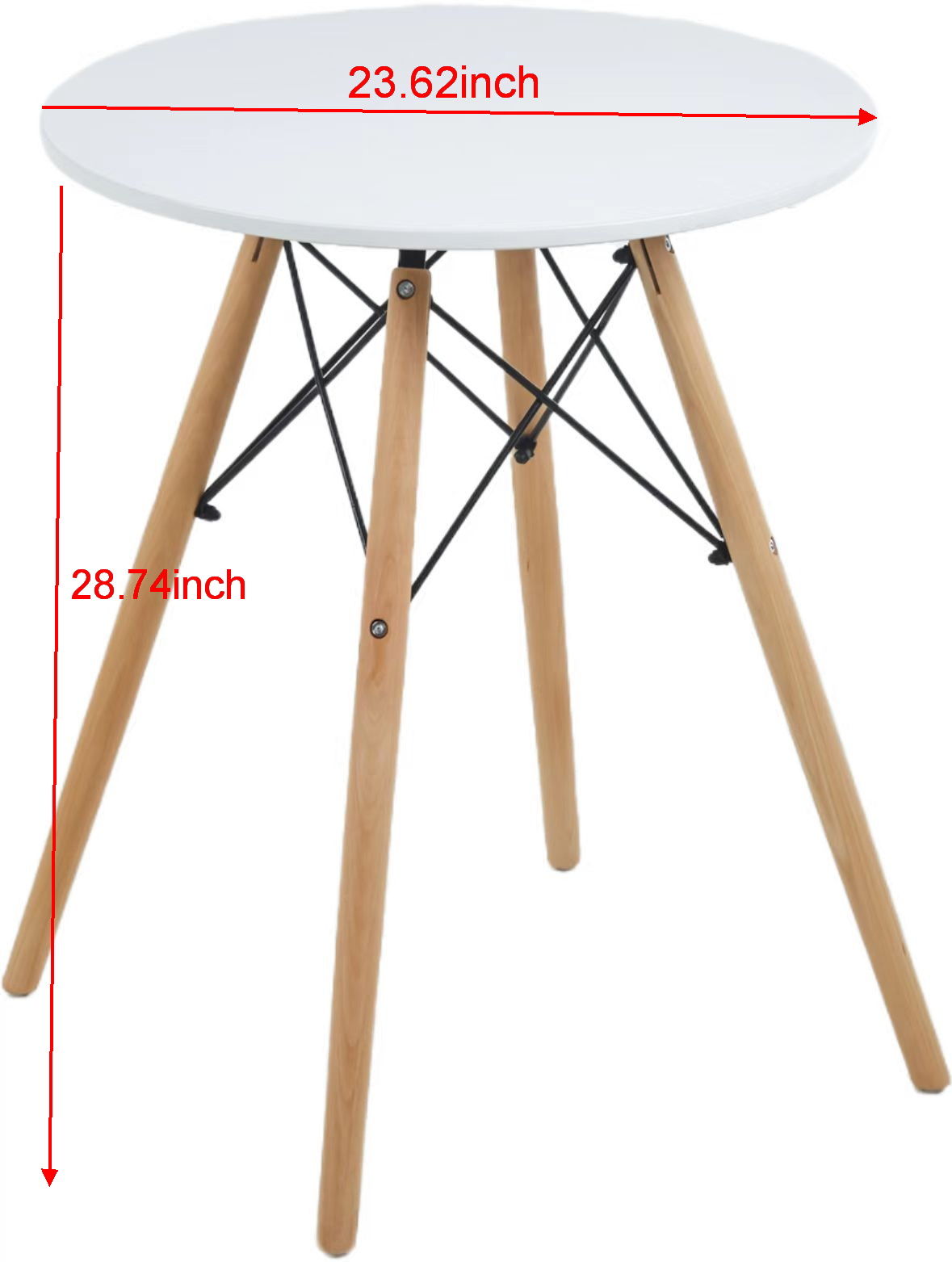 1 Table + 2 Chair, 3 Pieces / 1 Set, Dining Set, Dining Table, Office Table, Coffee Table - White