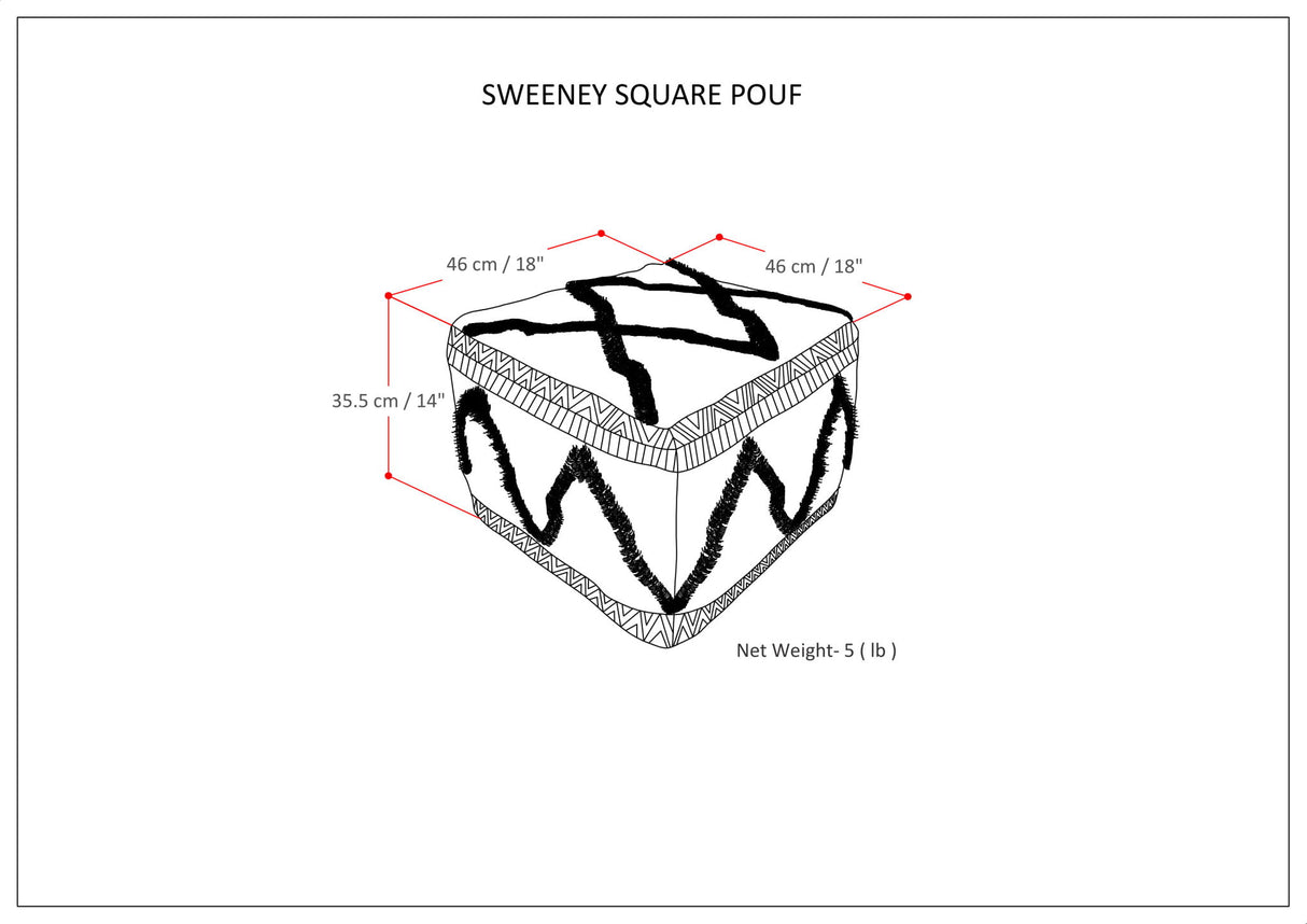 Sweeney - Upholstered Square Pouf