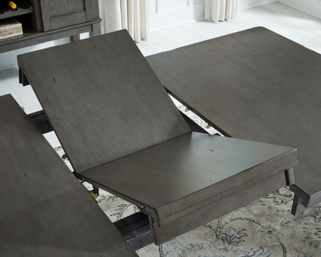Hallanden - Gray - Rectangular Dining Room Butterfly Extension Table by Signature Design by Ashley® | Bel Furniture