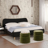 Roman - Curved Headboard Upholstered Platform Bed by Jennifer Taylor Home | Bel Furniture