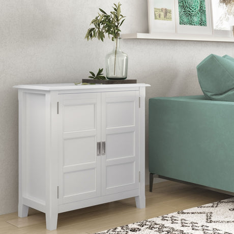 Burlington - Handcrafted Low Storage Cabinet by Simpli-Home | Bel Furniture