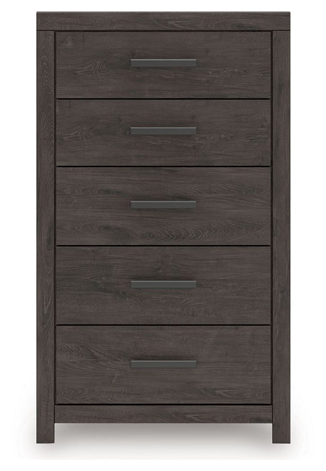 Prendonea - Charcoal - Five Drawer Chest by Signature Design by Ashley® | Bel Furniture