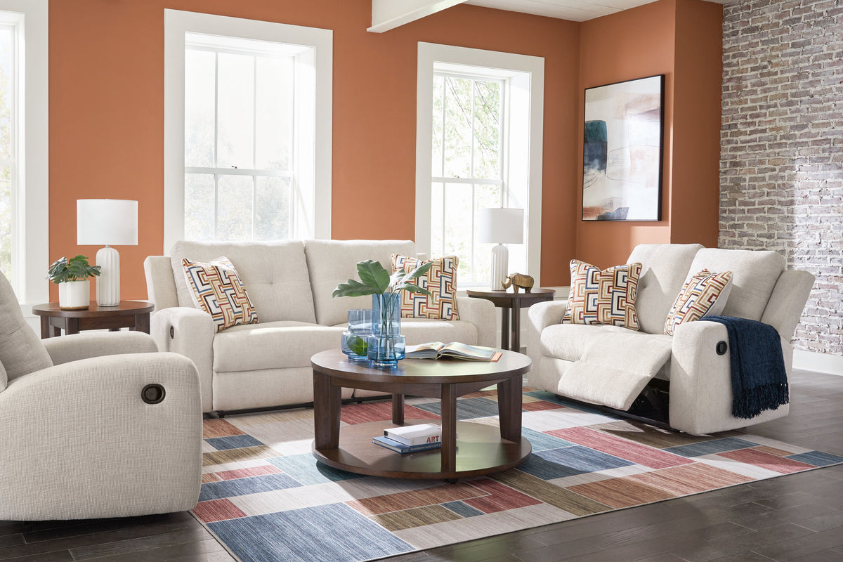 Danum - Reclining Living Room Set White 3 Pc. Sofa, Loveseat, Recliner by Signature Design by Ashley® | Bel Furniture