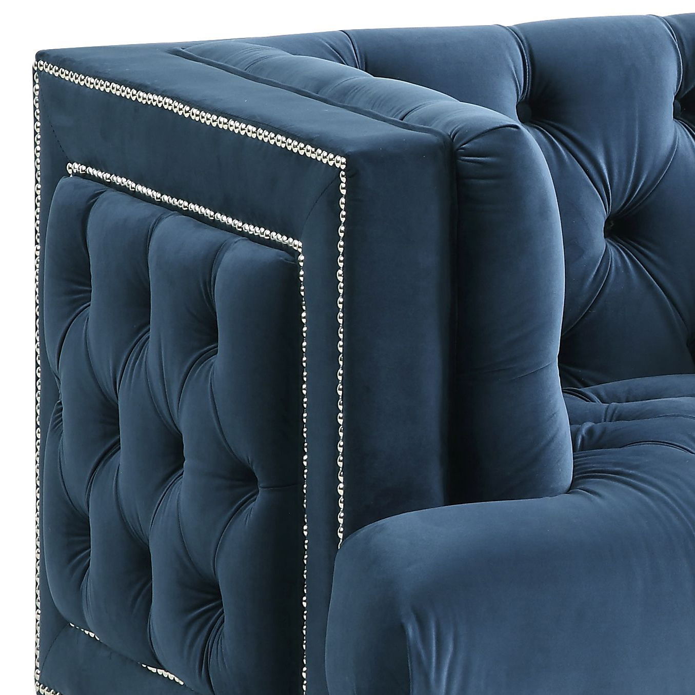 Ansario - Velvet Chair - Blue