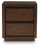 Dilenno - Two Drawer Night Stand - Dark Brown