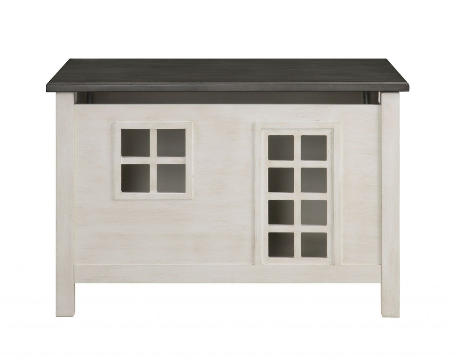 Wood Youth Chest - Weathered White Washed Gray