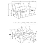 Conrad - Upholstered Padded Arm Glider Loveseat - Gray by CoasterEveryday | Bel Furniture