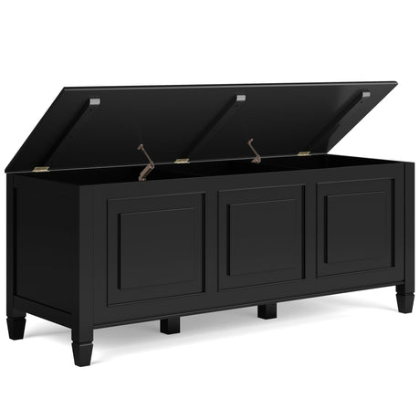 Connaught - Handcrafted Storage Bench Trunk by Simpli-Home | Bel Furniture