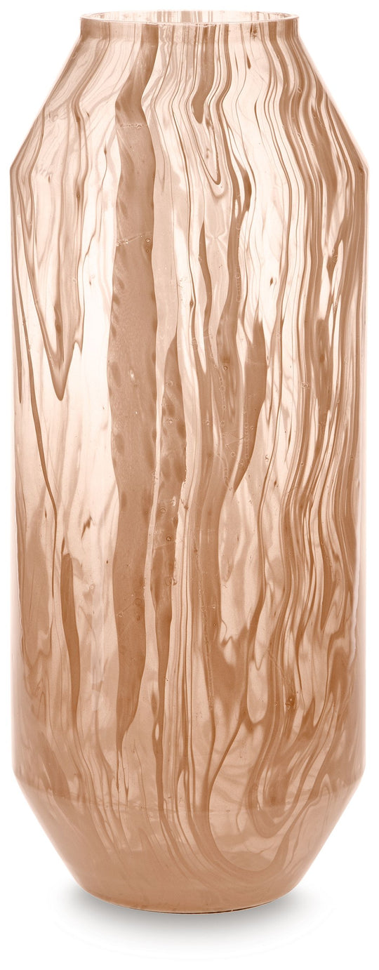 Dushby - Vase Light Brown 6.25"W x 6.25"D x 15.25"H by Signature Design by Ashley® | Bel Furniture