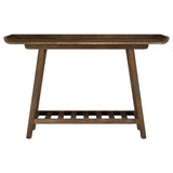 Ornelas - Console Table With Slatted Shelf - Mango Brown by Coaster Fine Furniture | Bel Furniture