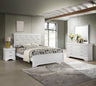 Amalia - Bedroom Set White 4 Pc. Bed, Dresser, mirror, Nightstand by Crown Mark | Bel Furniture