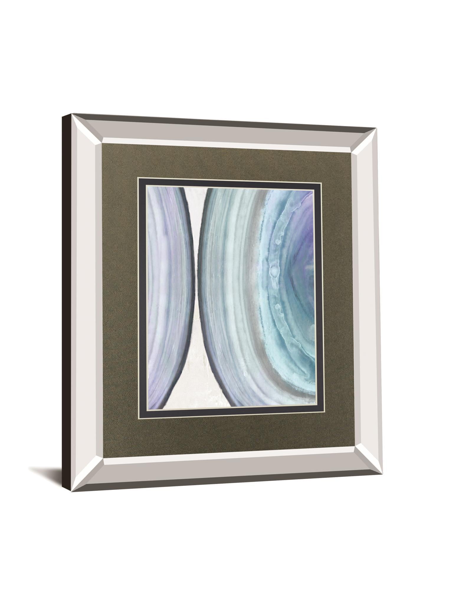 Endless Blue I By Eva Watts Mirrored Frame - Blue