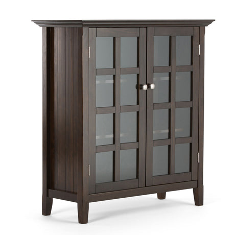 Acadian - Medium Storage Cabinet, Handcrafted Dark Brown by Simpli-Home | Bel Furniture