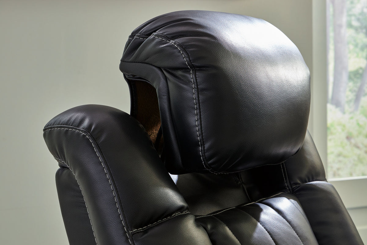 Caveman Den - Midnight - Power Recliner/ Adj Headrest by Signature Design by Ashley® | Bel Furniture