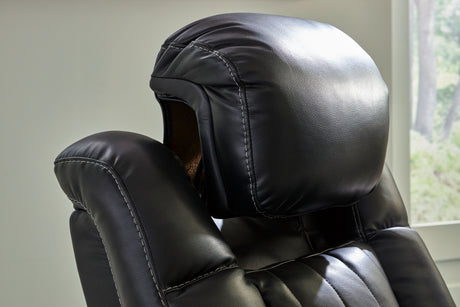 Caveman Den - Midnight - Power Recliner/ Adj Headrest by Signature Design by Ashley® | Bel Furniture