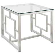 Merced - Glass Top Metal Table