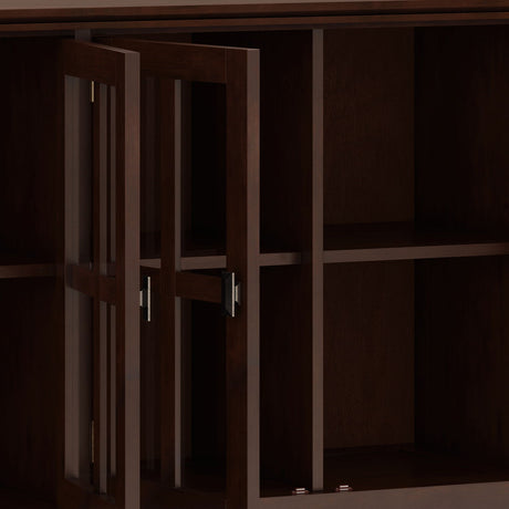 Artisan - Handcrafted Wide 4 Door Storage Cabinet by Simpli-Home | Bel Furniture