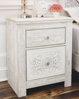 Paxberry - Whitewash - Two Drawer Night Stand by Signature Design by Ashley® | Bel Furniture