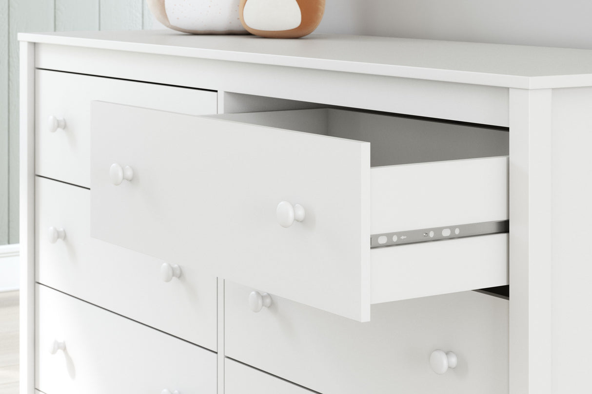 Hallityn - White - Six Drawer Dresser by Signature Design by Ashley® | Bel Furniture
