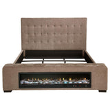Senna - Upholstered Audio Flame Visualizer Bed by Coaster Fine Furniture | Bel Furniture