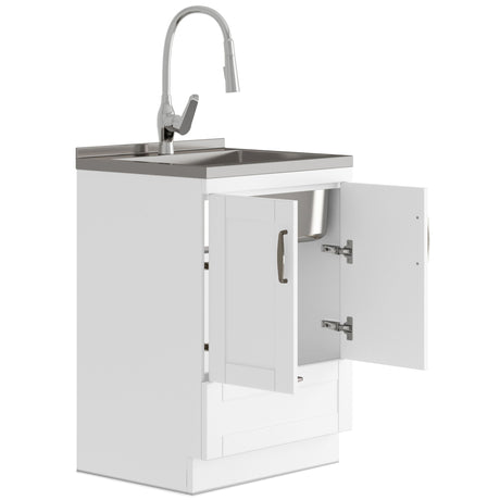 Reed - Deluxe Laundry Cabinet With Pull-Out Faucet And Stainless Steel Sink - view 16