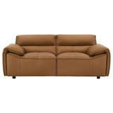Buxton - Top Grain Leather Upholstered Loveseat