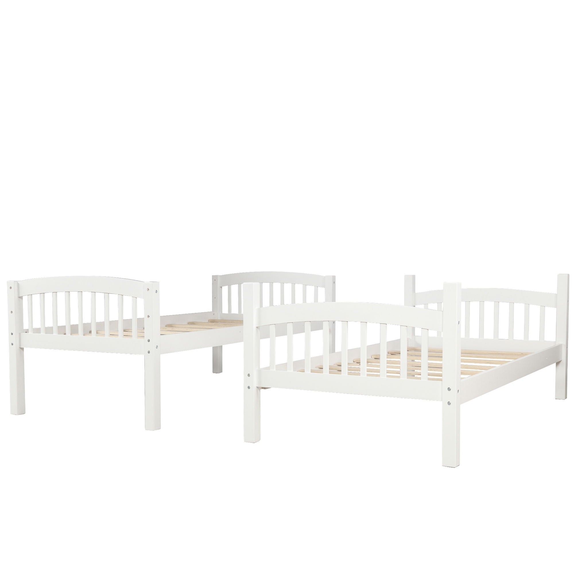 80.51" Twin Over Twin Bunk Bed With Ladder - White