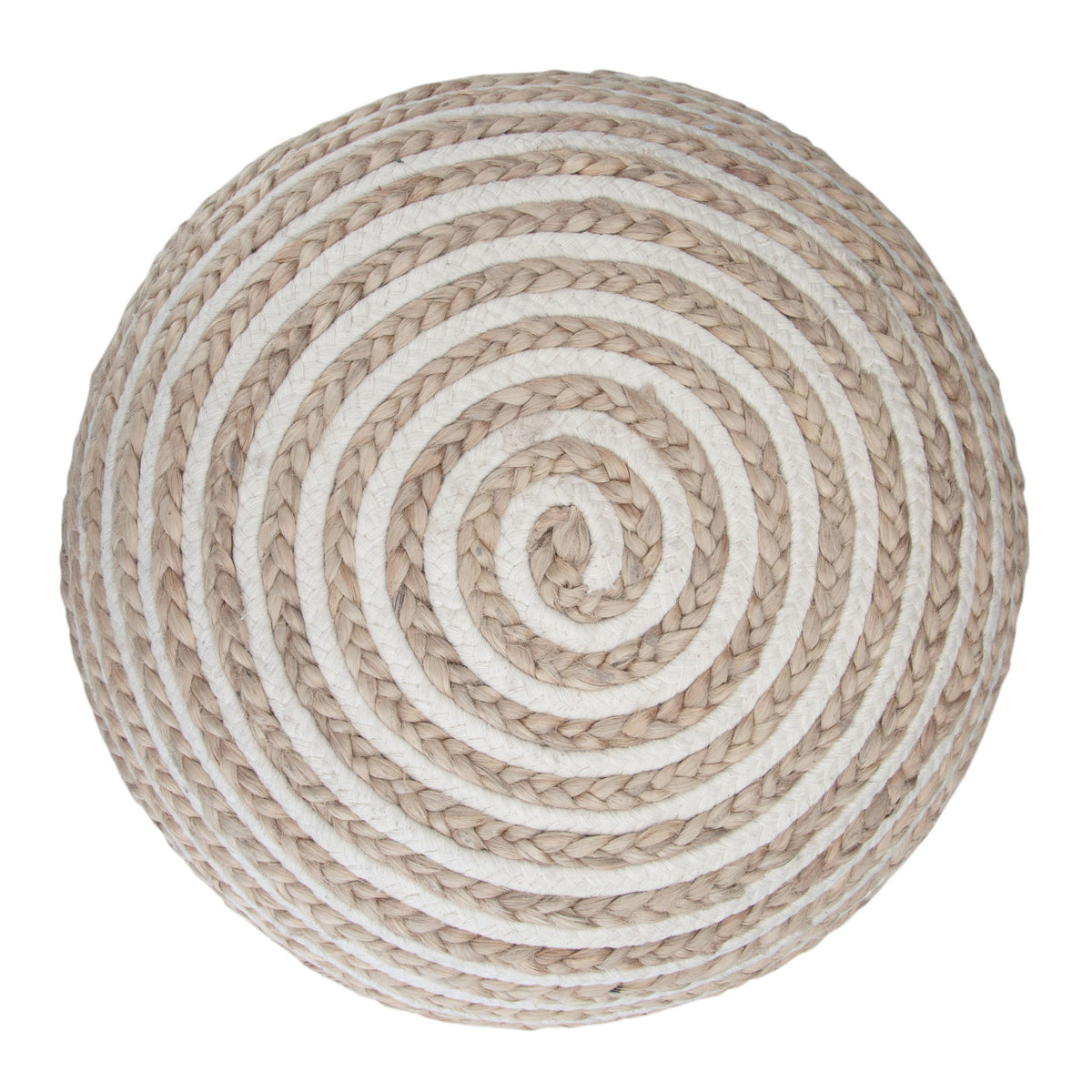 Yolanda - Round Pouf - Natural by Simpli-Home | Bel Furniture