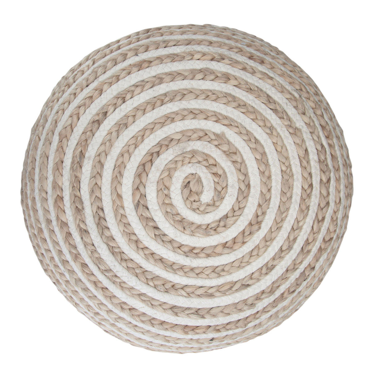 Yolanda - Round Pouf - Natural by Simpli-Home | Bel Furniture
