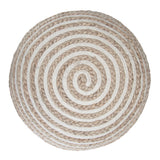 Yolanda - Round Pouf - Natural by Simpli-Home | Bel Furniture