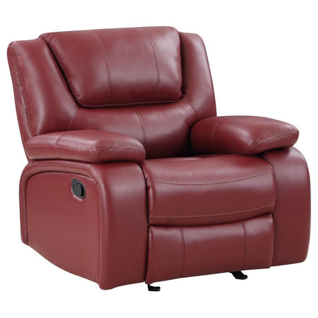 Camila - Upholstered Glider Recliner Chair Red by Coaster Fine Furniture | Bel Furniture