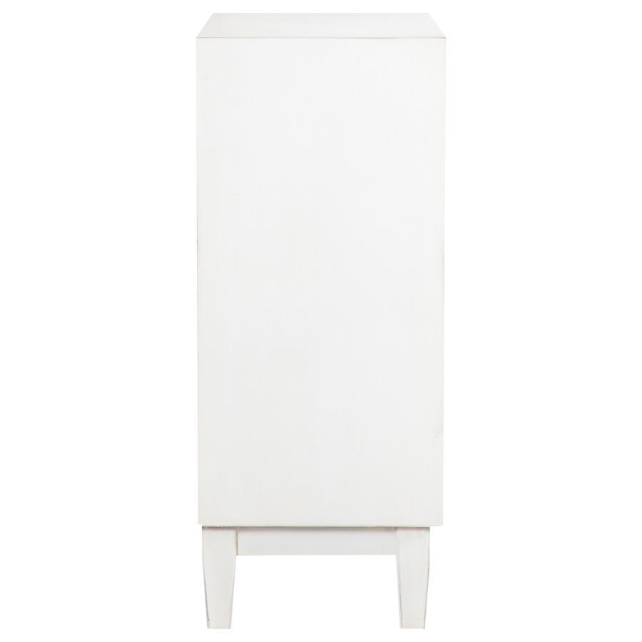Gambon - 2 Door Wood Honeycomb Pattern Accent Cabinet - White by CoasterElevations | Bel Furniture